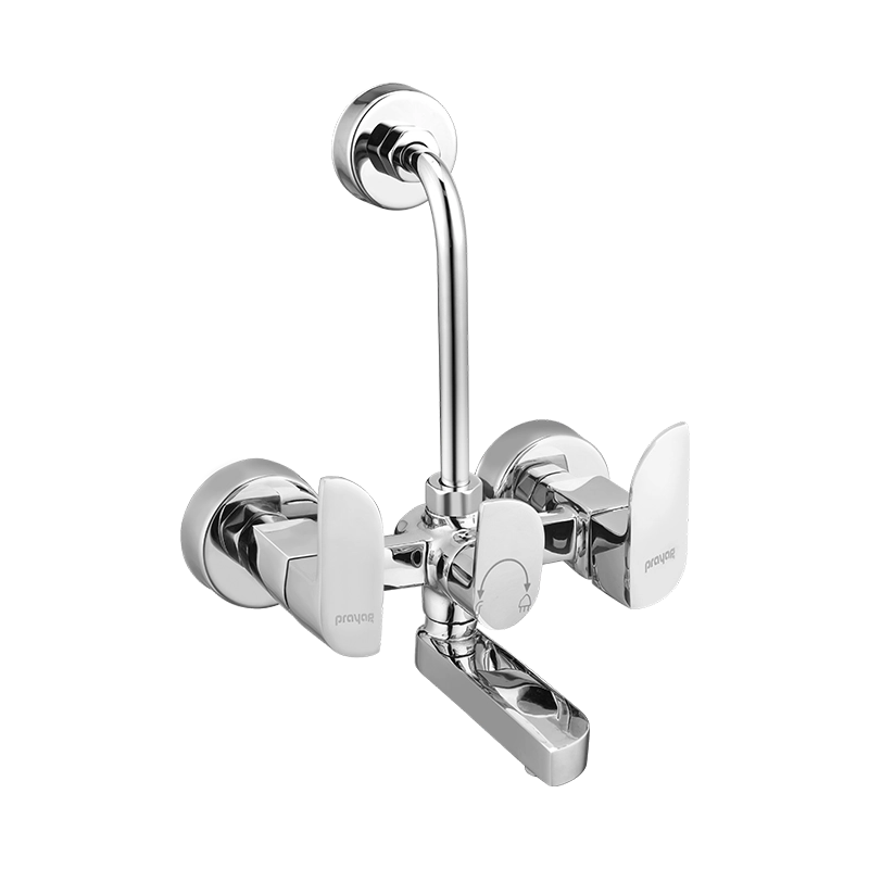 7175 Wall Mixer "L" Bend with Wall Flange (Provision For Over Head Shower)