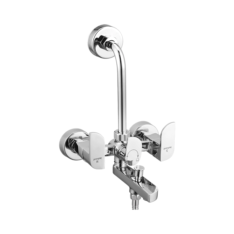 7180 Wall Mixer 3 In 1 with Wall Flange (Provision For Over Head Shower & Hand Shower)