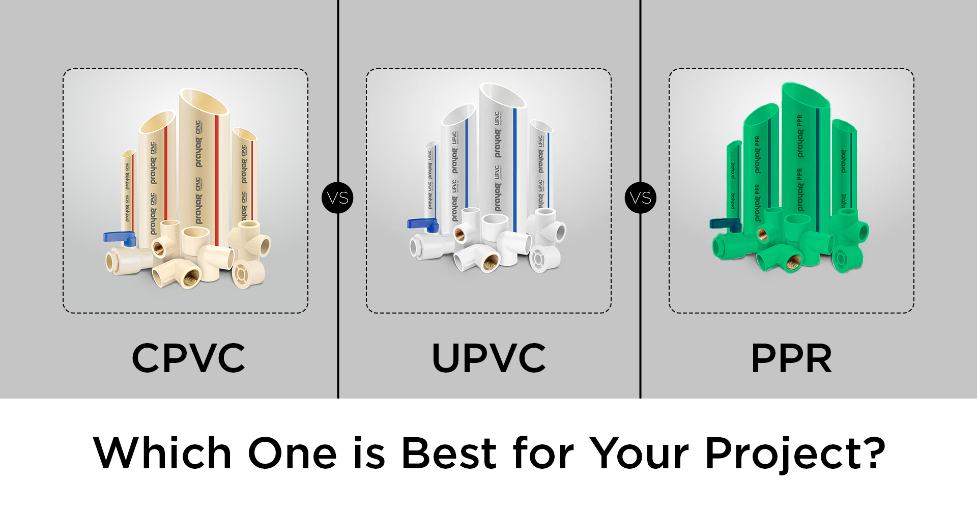 UPVC vs CPVC vs PPR – Quick Comparison