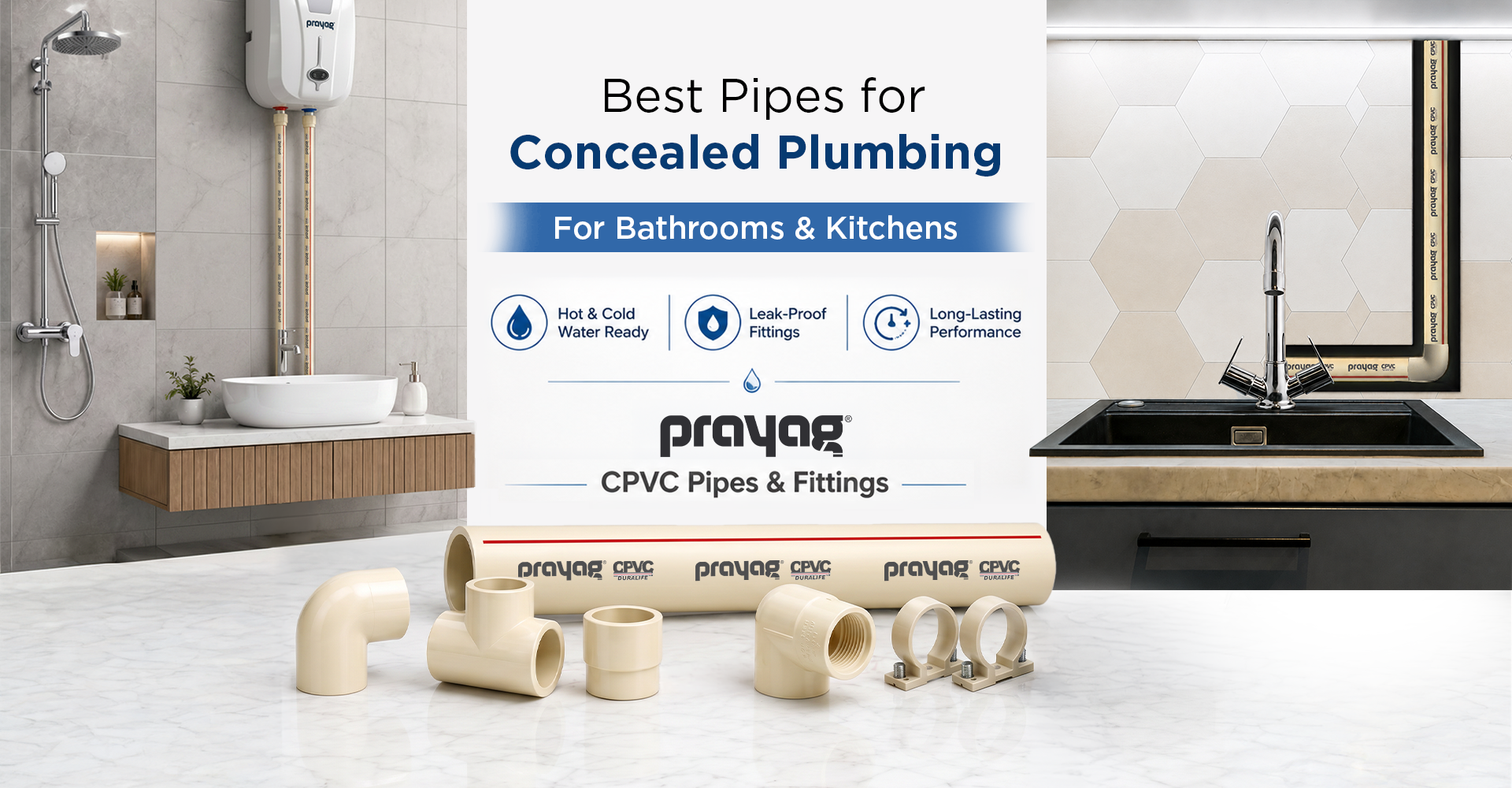 Best Pipes for Concealed Plumbing in Bathrooms and Kitchens image