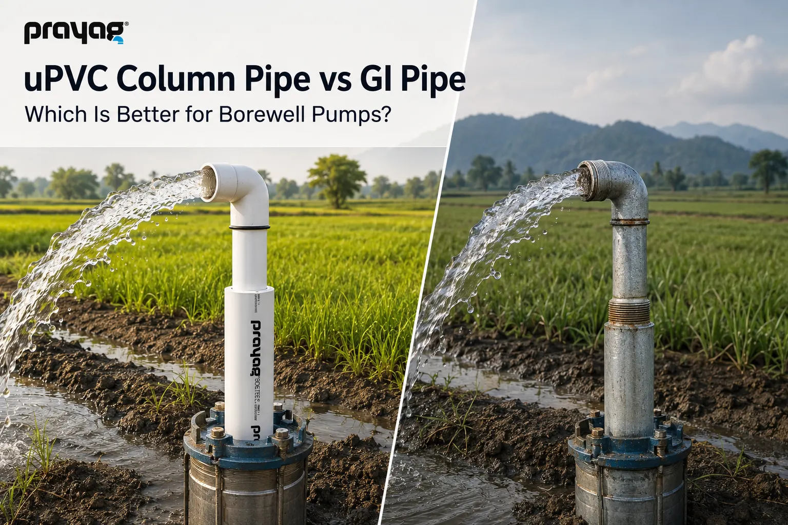 uPVC Column Pipe vs GI Pipe by prayag