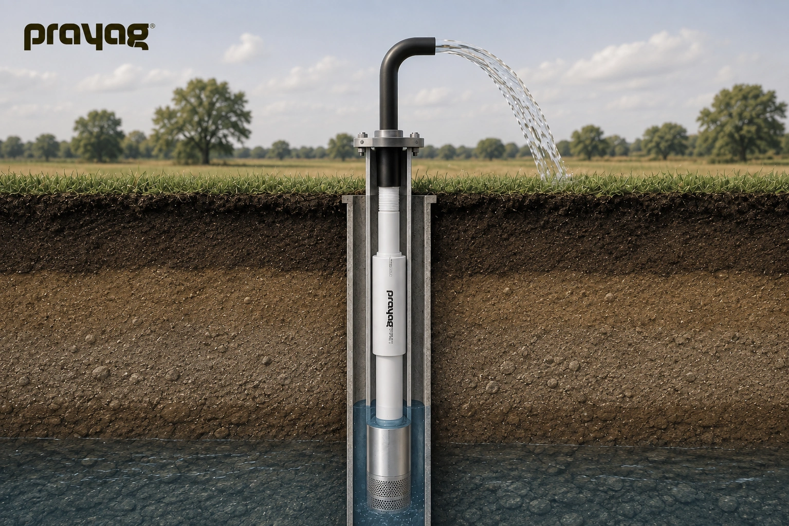 Submersible pump pipe installation checklist for a borewell using uPVC column pipes