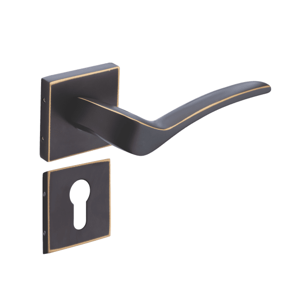 HLR-9090-BBM-E Door Handles – Brass / Zinc